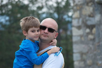 Portrait of father and son