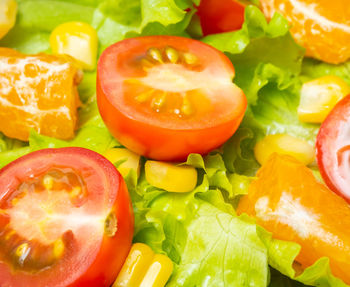 Full frame shot of chopped vegetables