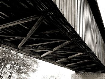 Low angle view of bridge against sky