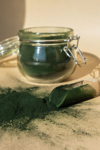 Close-up of drink on table