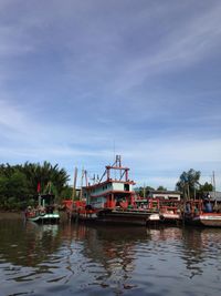 Boats in harbor