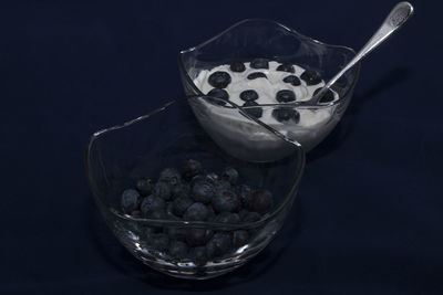 Close-up of fruit over black background