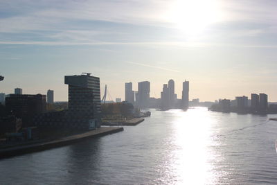 River with cityscape in background