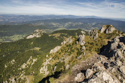 High angle view of landscape against sky