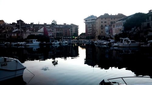 Reflection of buildings in canal