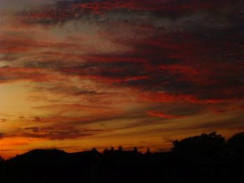 Scenic view of dramatic sky during sunset