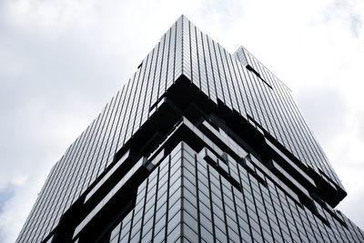 Low angle view of modern building against sky