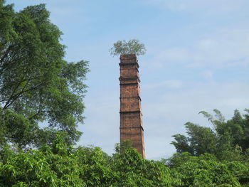 Low angle view of built structure against sky