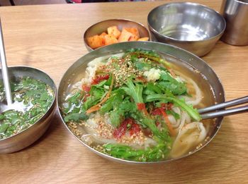 Close-up of served food