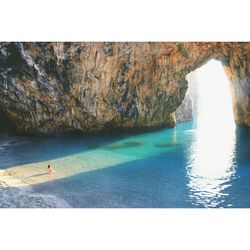 Tourists in water