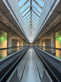 Low angle view of escalator