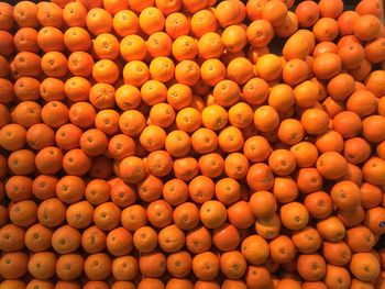 Full frame shot of oranges for sale in market