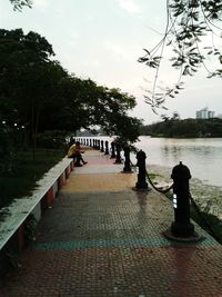 Bridge over river against sky