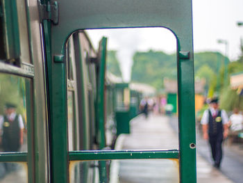 View of train door