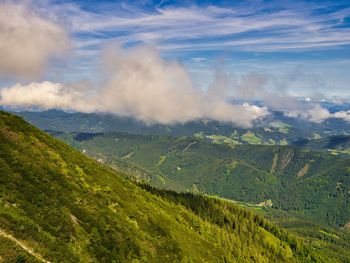 High angle view of landscape against sky