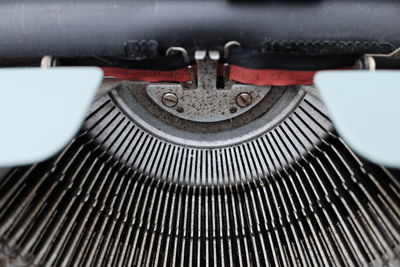 Close-up of vintage typewriter