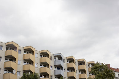 Low angle view of buildings against sky