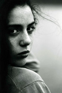 Close-up portrait of young woman