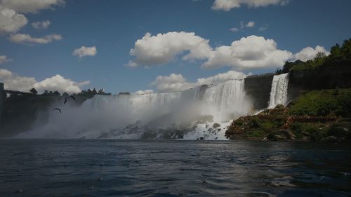 River flowing through rocks