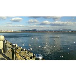 Scenic view of sea against sky