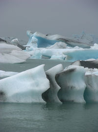 Scenic view of icebergs in iceland