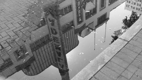 View of building in water