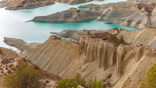 Panoramic view of rock formations