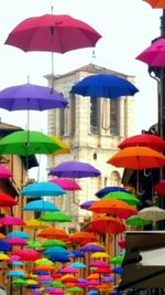 Colorful built structure against blue sky