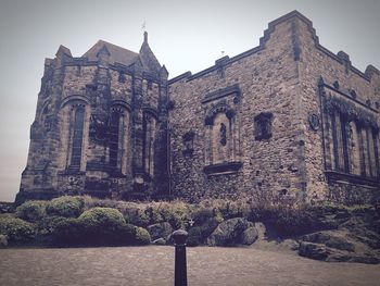 Low angle view of temple against sky