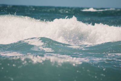 Waves rushing towards shore