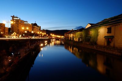 View of canal along buildings