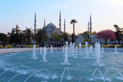 View of swimming pool against sky