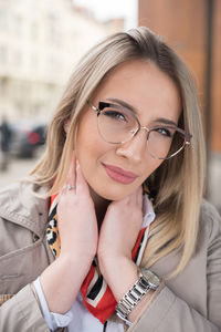 Portrait of beautiful young woman