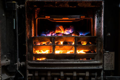 Close-up of burning candles