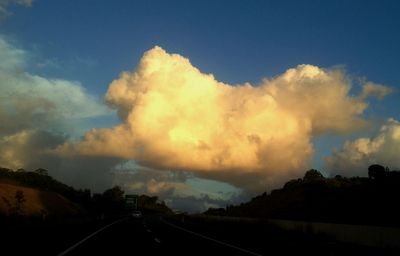 Panoramic view of road against sky