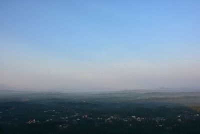 High angle view of landscape against sky