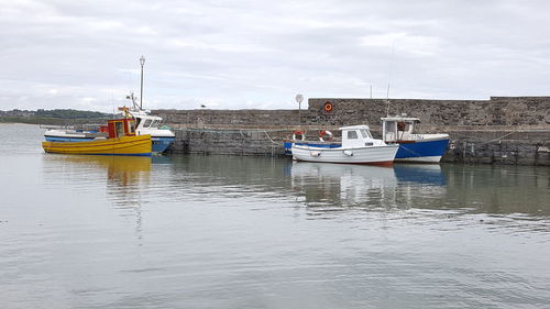 Boats in sea