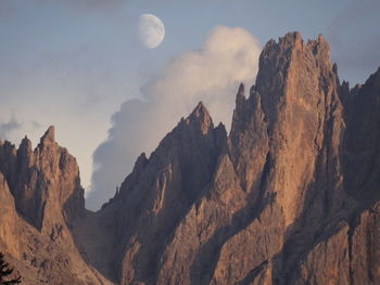 Panoramic view of mountains against sky