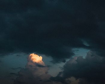 Low angle view of storm clouds in sky