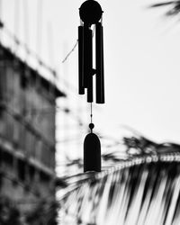 Low angle view of hanging light