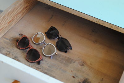 High angle view of tea on table