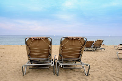 Seats on the beach