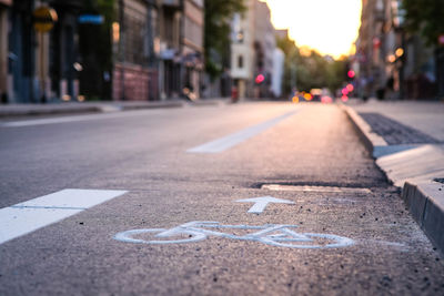 Road sign on city street