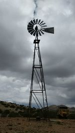 Wind turbines on landscape