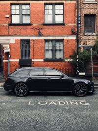 Car parked outside building