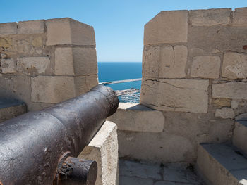 View of fort against clear sky