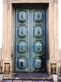Close-up of closed door