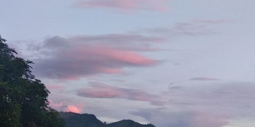 Low angle view of sky during sunset