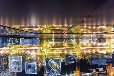 View of illuminated built structure