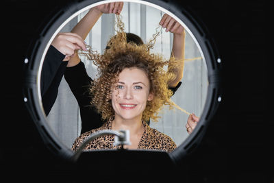 Portrait of smiling young woman